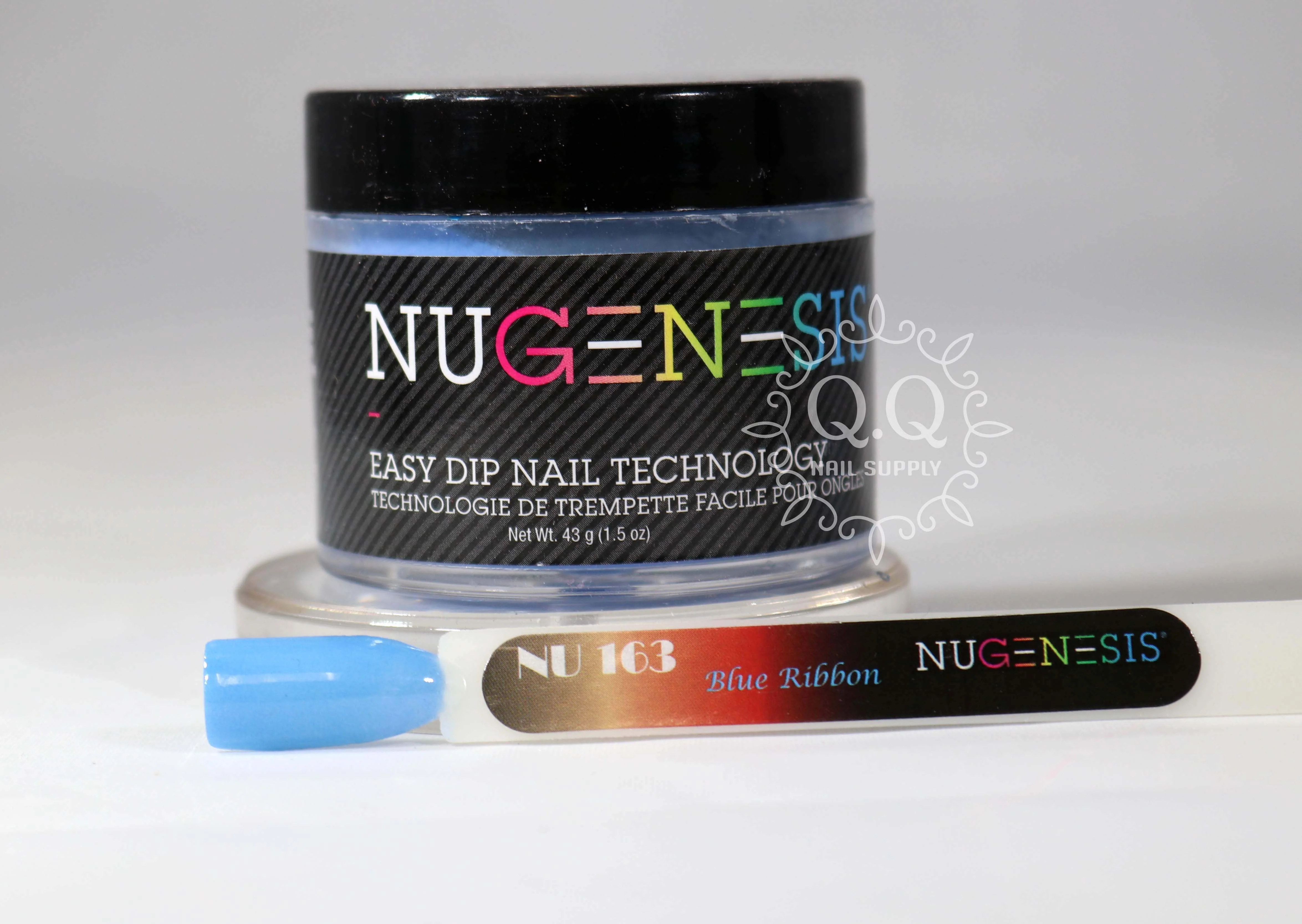 Nugenesis Dip Powder - NU 163 Blue Ribbon - Image 2