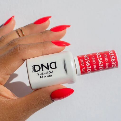 DND Gel Duo 563 - DND Red - Image 3