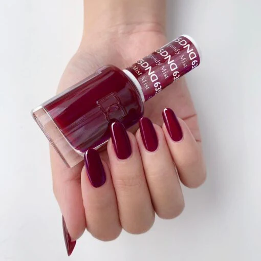 DND Gel Duo 635 - Burgundy Mist - Image 3