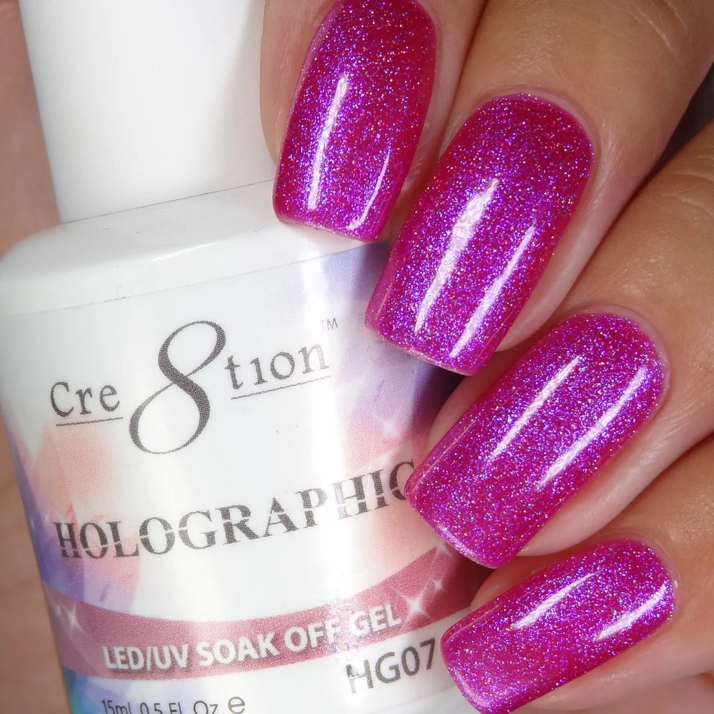 Cre8tion Soak-Off Holographic Gel 07