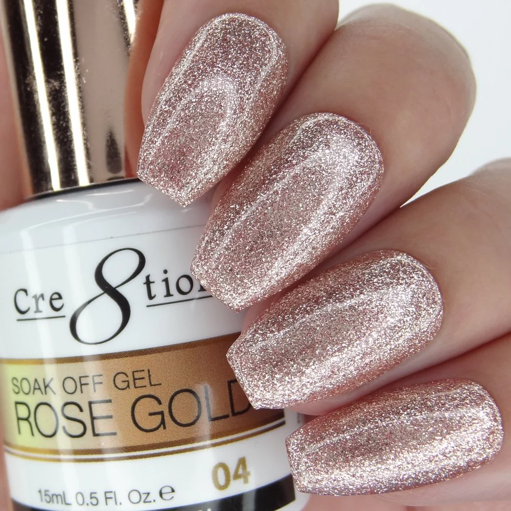 Cre8tion Soak Off Gel Rose Gold 04