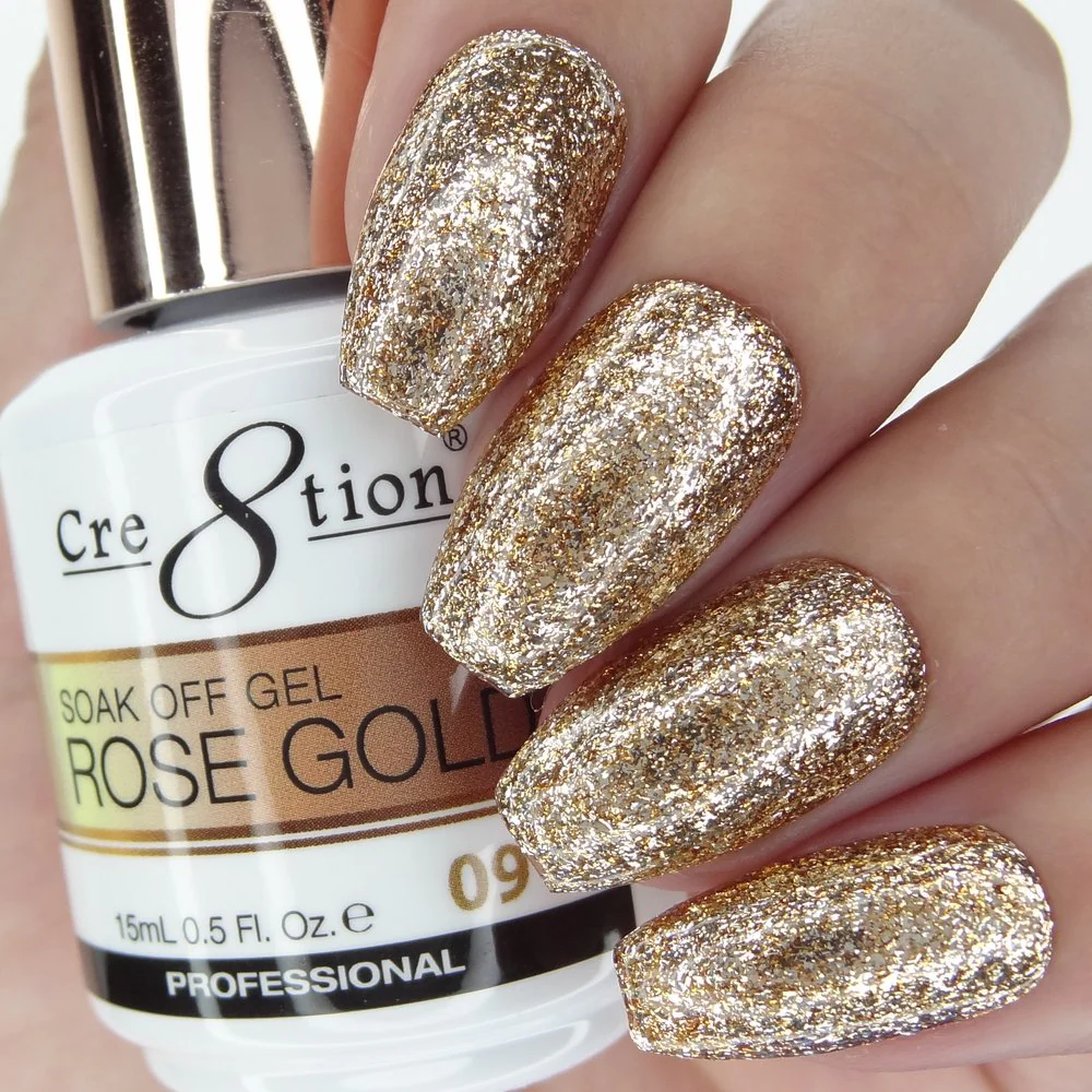 Cre8tion Soak Off Gel Rose Gold 09