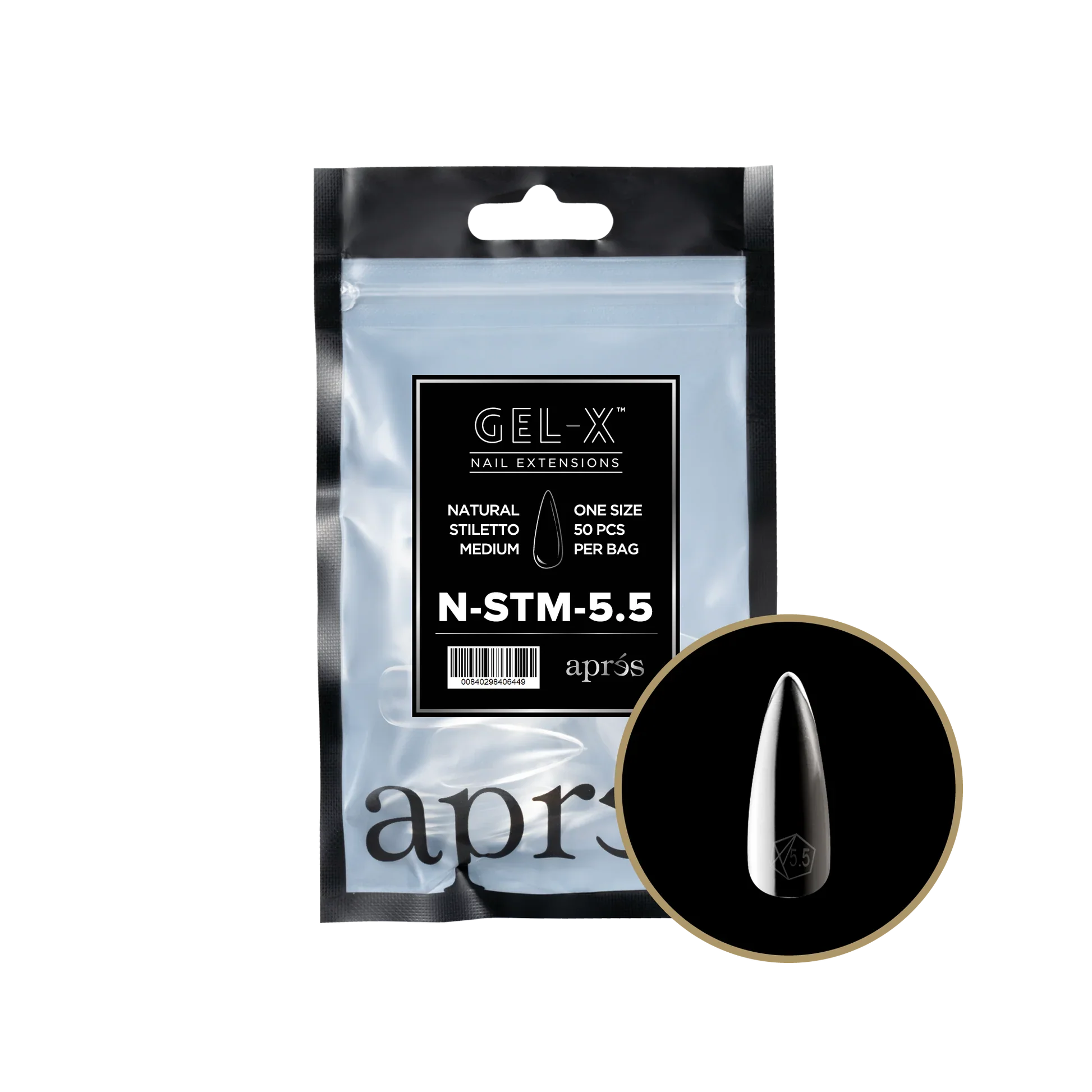 Apres 2.0 Natural Stiletto Medium Refill Bags - Image 2