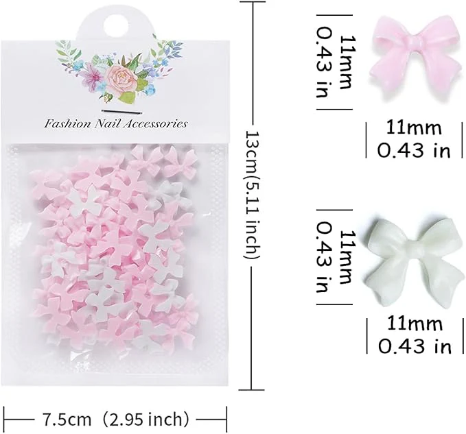 Bow Tie Nail Charms (50pcs) - Image 2