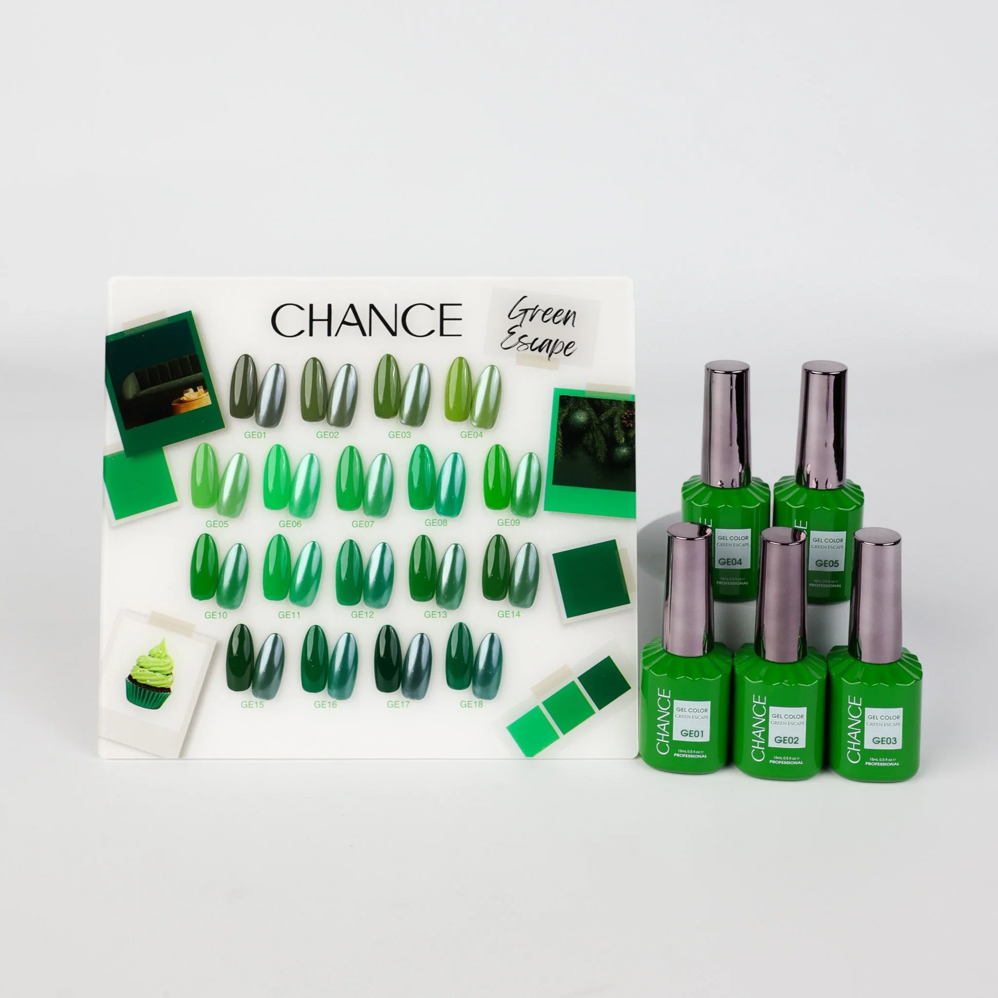 Cre8tion Chance "Green Escape" Gel Collection (18 Colors) - Image 2