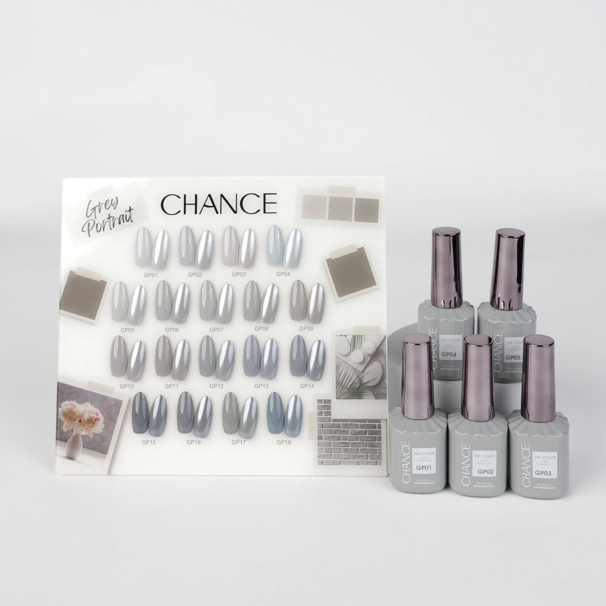 Cre8tion Chance "Grey Portrait" Gel Collection (18 Colors) - Image 2