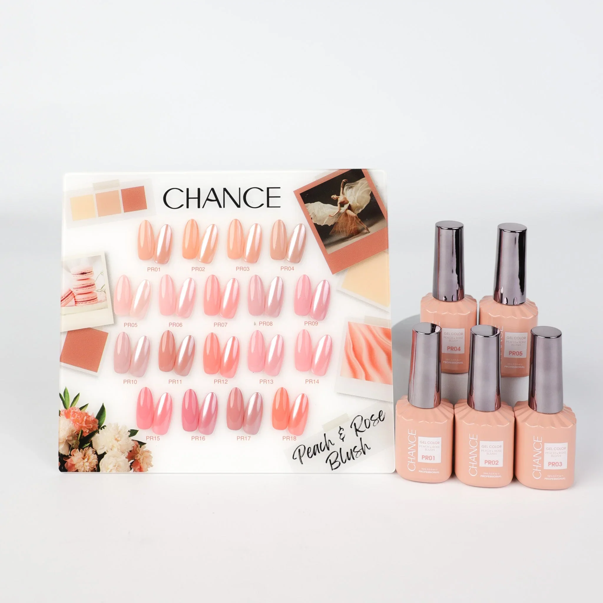 Cre8tion Chance "Peach & Rose Blush" Gel Collection (18 Colors) - Image 2