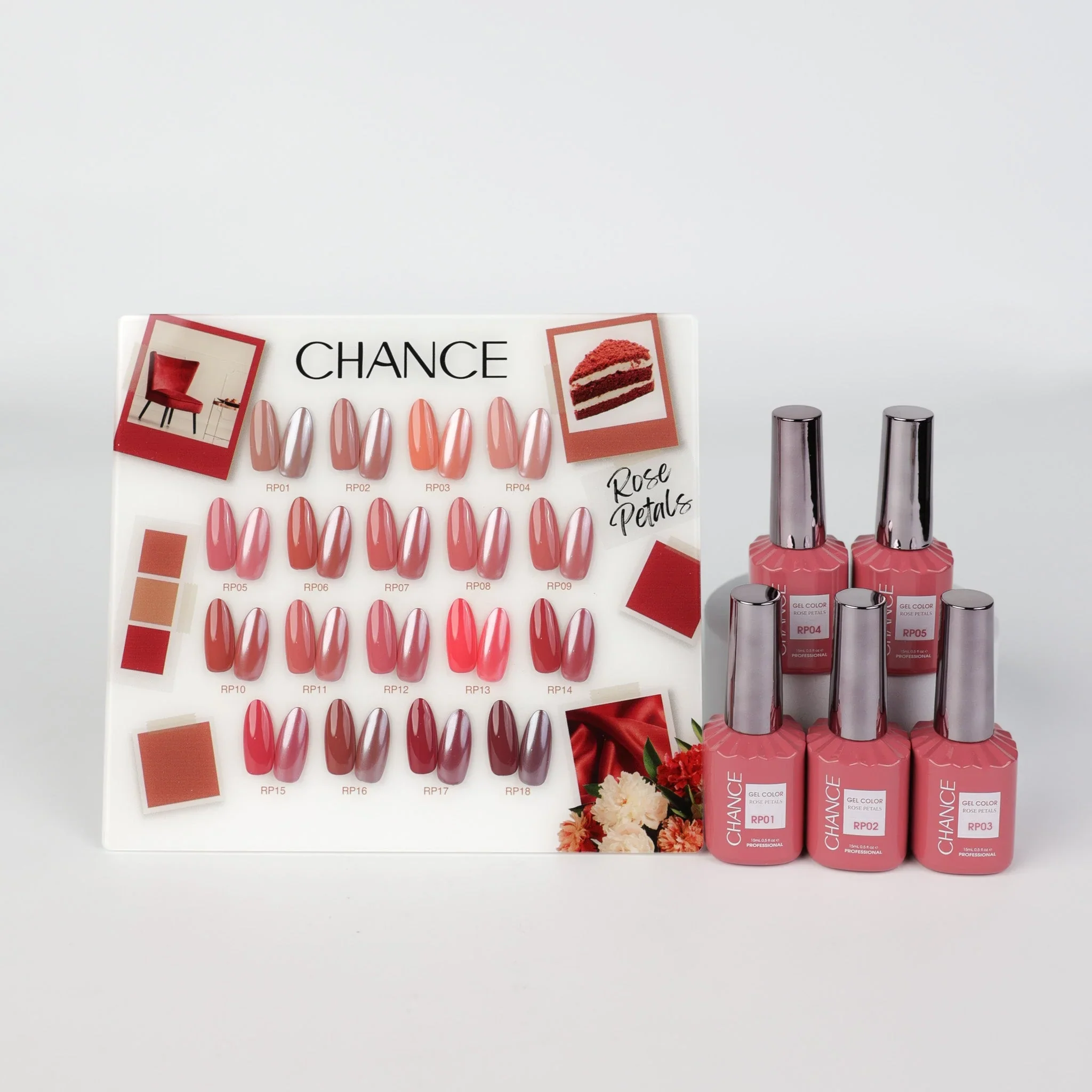 Cre8tion Chance "Rose Petals" Gel Collection (18 Colors) - Image 2