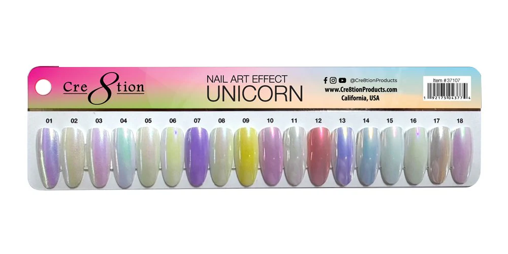 Cre8tion Unicorn Chrome Powder Whole Collection (18 Colors)