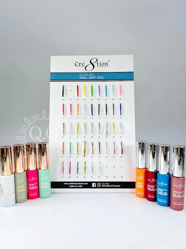 Cre8tion Detailing Nail Art Gel Whole Collection (72 Colors) - Image 3