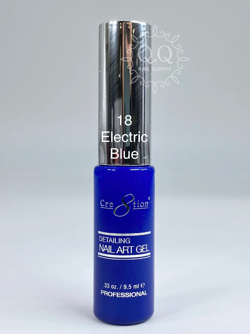 Cre8tion Detailing Nail Art Gel - 18 Electric Blue - Image 2