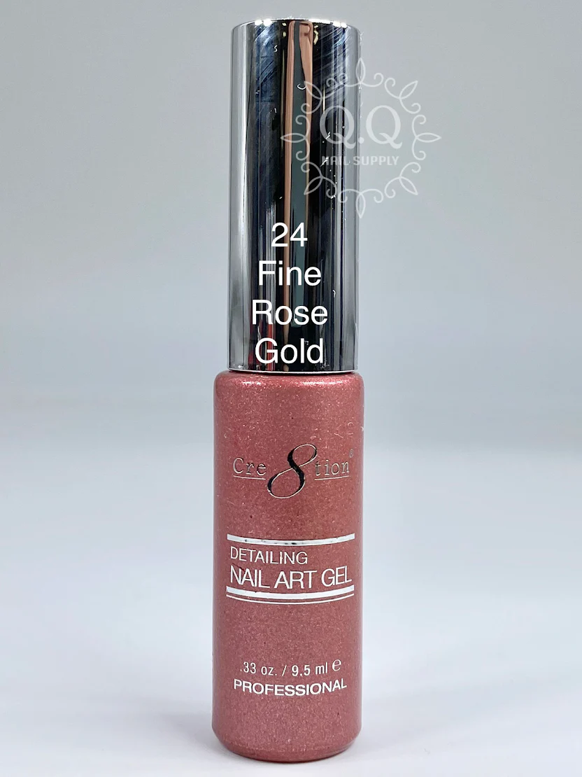 Cre8tion Detailing Nail Art Gel - 24 Fine Rose Gold - Image 2