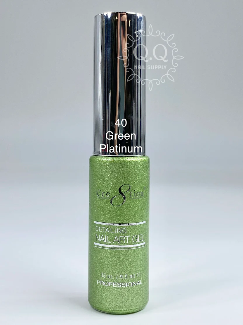 Cre8tion Detailing Nail Art Gel - 40 Green Blue Platinum - Image 2