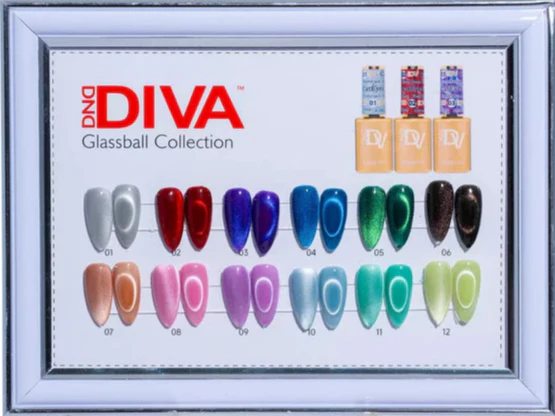 Diva  9D Cat Eye Gel Collection - Glassball (12 Colors)