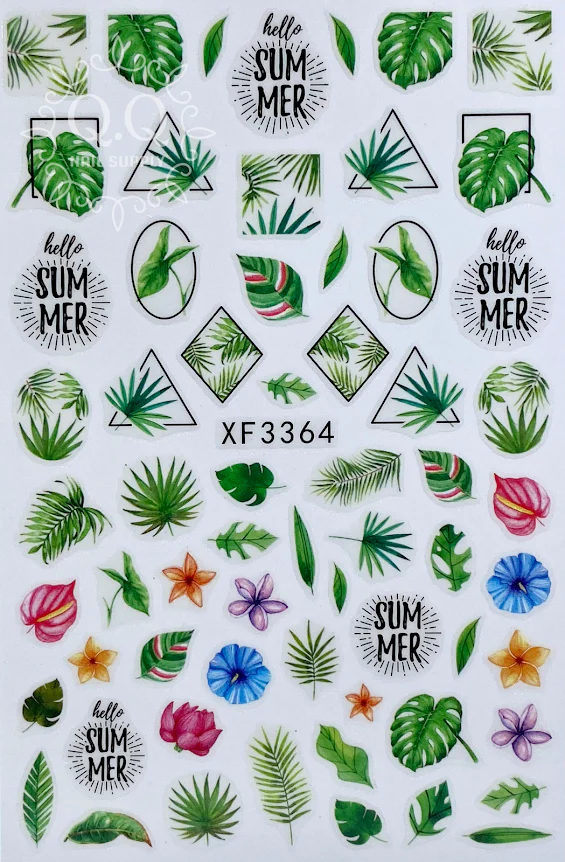 Tropical Floral Leaf Stickers (12 Designs) - Image 6