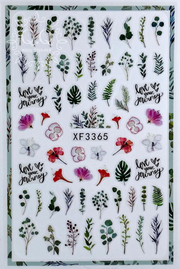 Tropical Floral Leaf Stickers (12 Designs) - Image 7