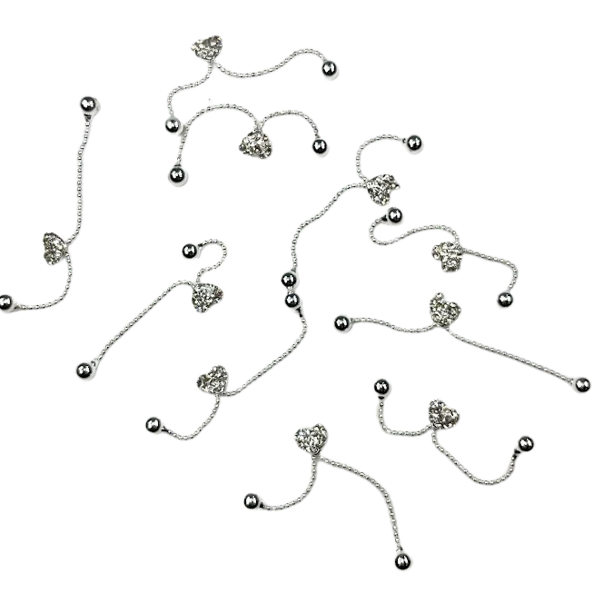 Hanging Heart Nail Jewelry (10pcs) - Image 2