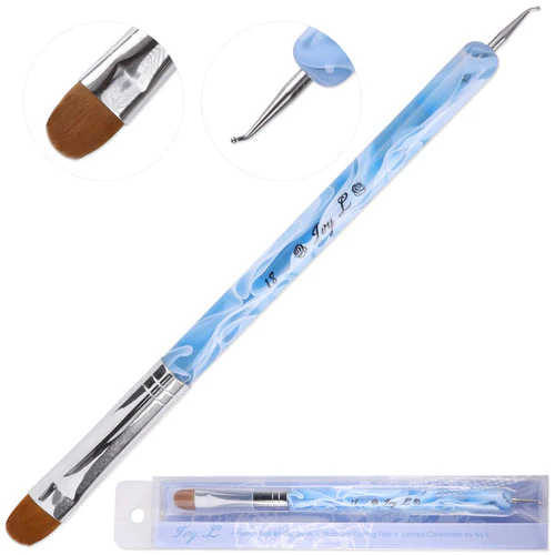 Ivy L. French Brush - Blue Marble Acrylic - Image 8