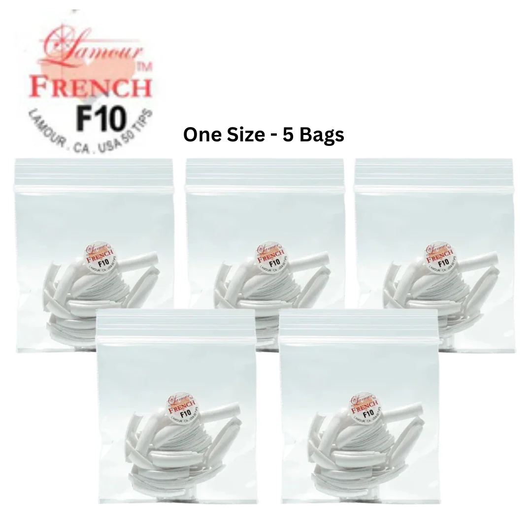 Lamour White French Tips (Bag of 250 Tips) - Size (0-10) - Image 11