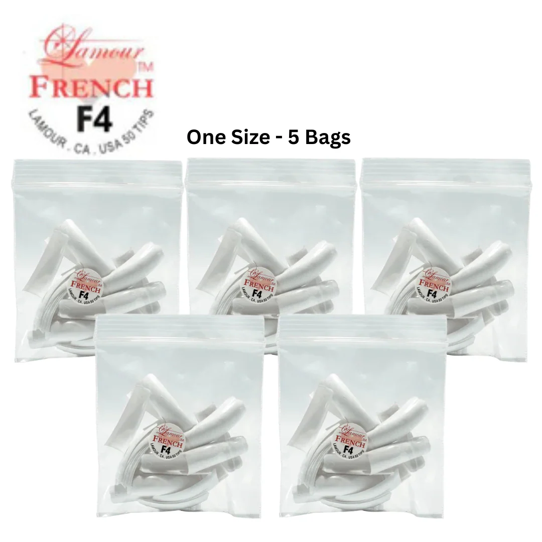 Lamour White French Tips (Bag of 250 Tips) - Size (0-10) - Image 5