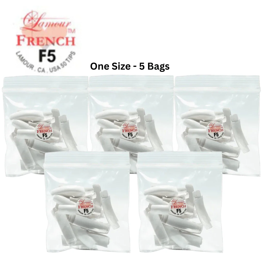 Lamour White French Tips (Bag of 250 Tips) - Size (0-10) - Image 6