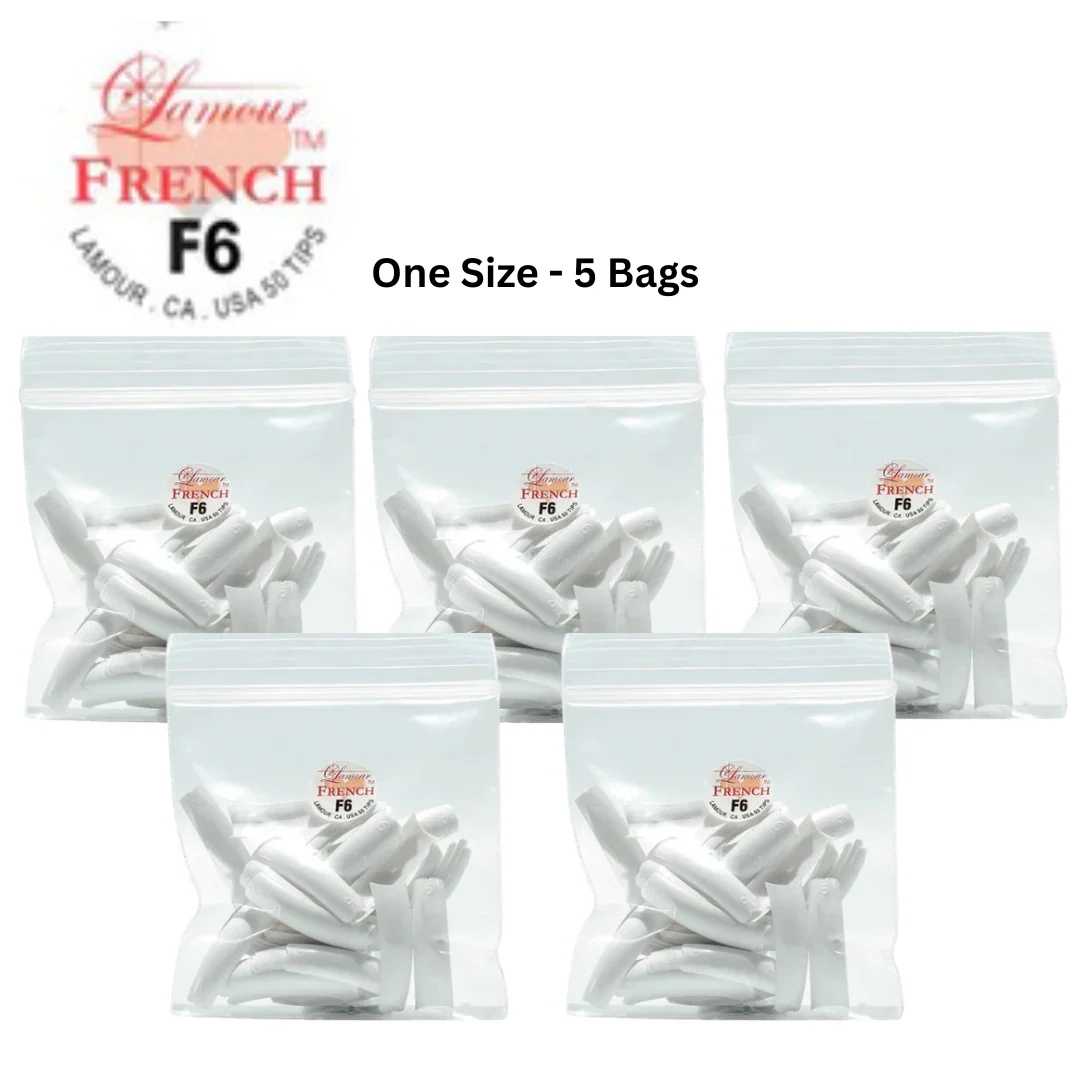 Lamour White French Tips (Bag of 250 Tips) - Size (0-10) - Image 7