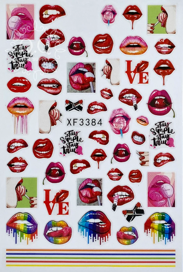 Lip Nail Art Stickers