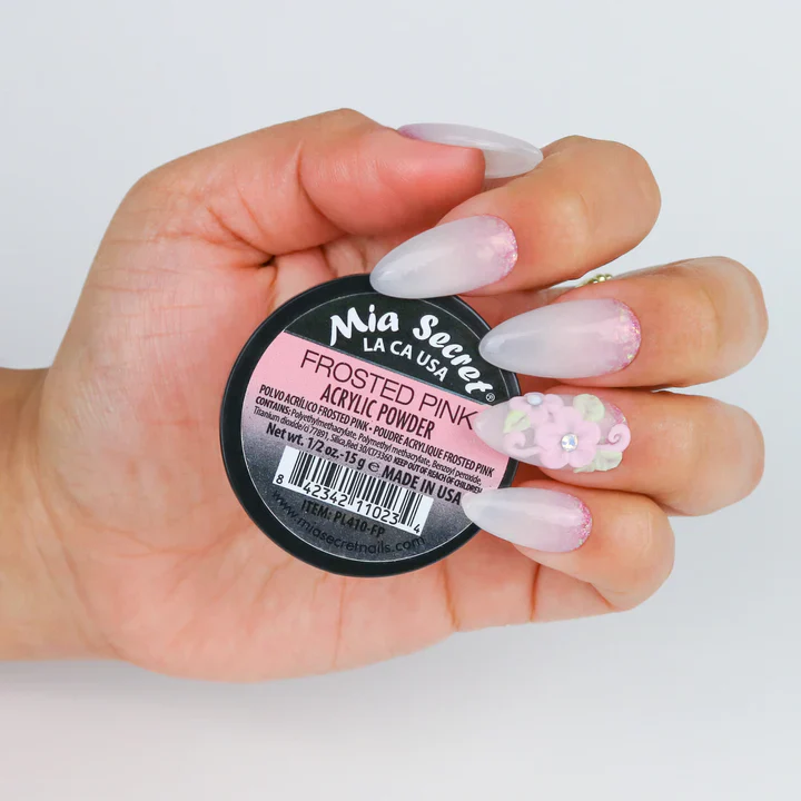 Mia Secret Acrylic Powder - Frosted Pink (4oz) - Image 2