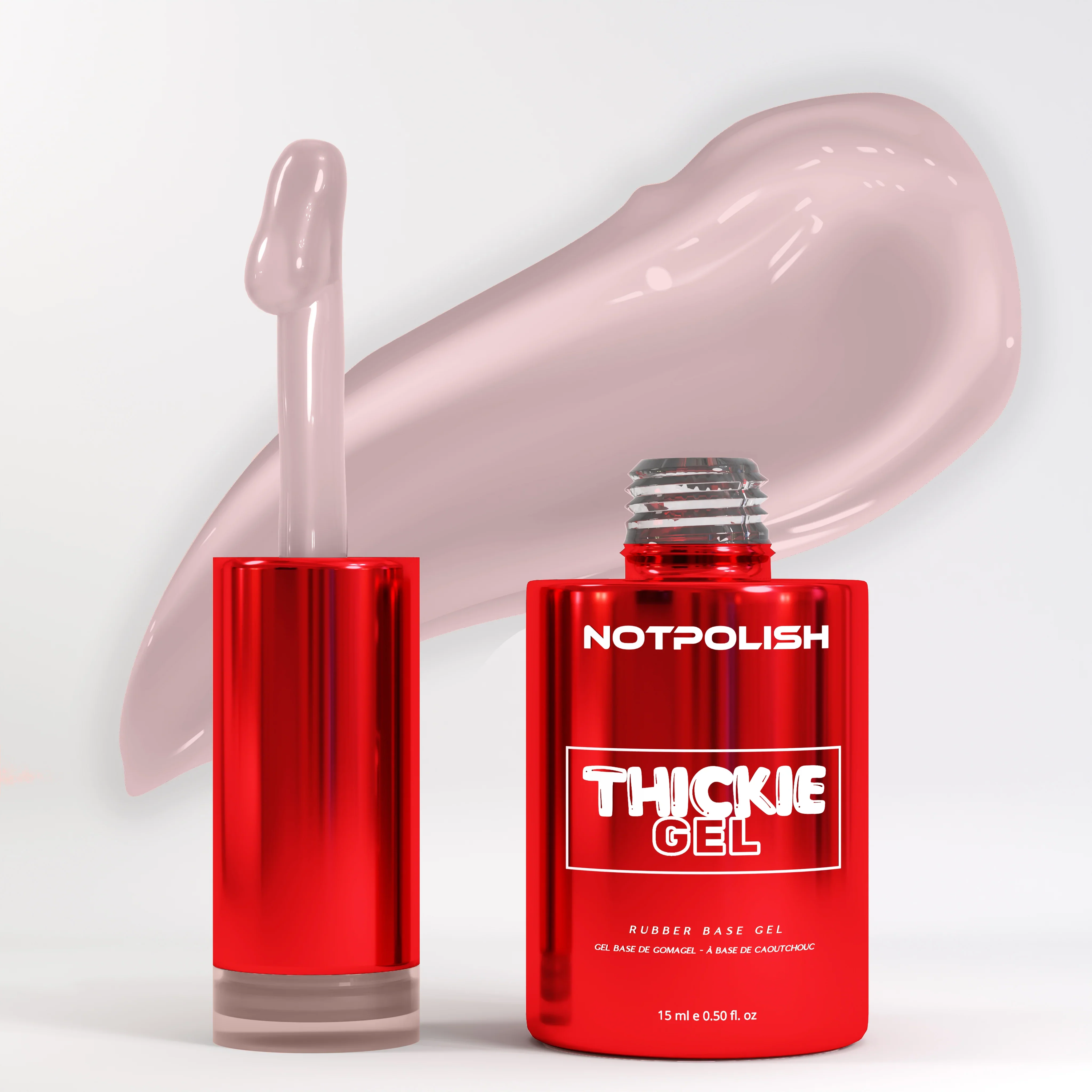Not Polish Thickie Rubber Base Gel - TG03 Creamy Pink (0.5oz)