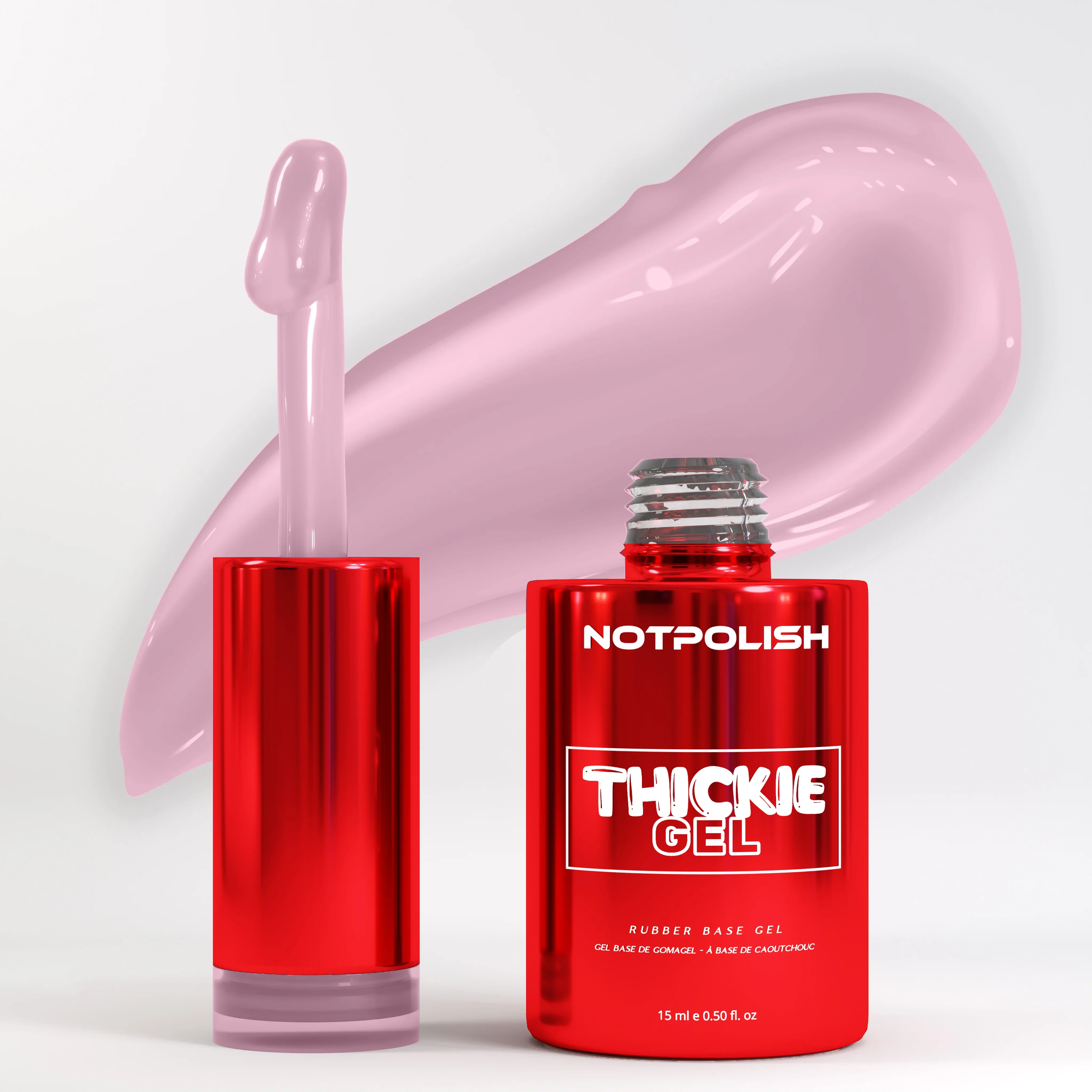 Not Polish Thickie Rubber Base Gel - TG05 Strawberry Milk (0.5oz)