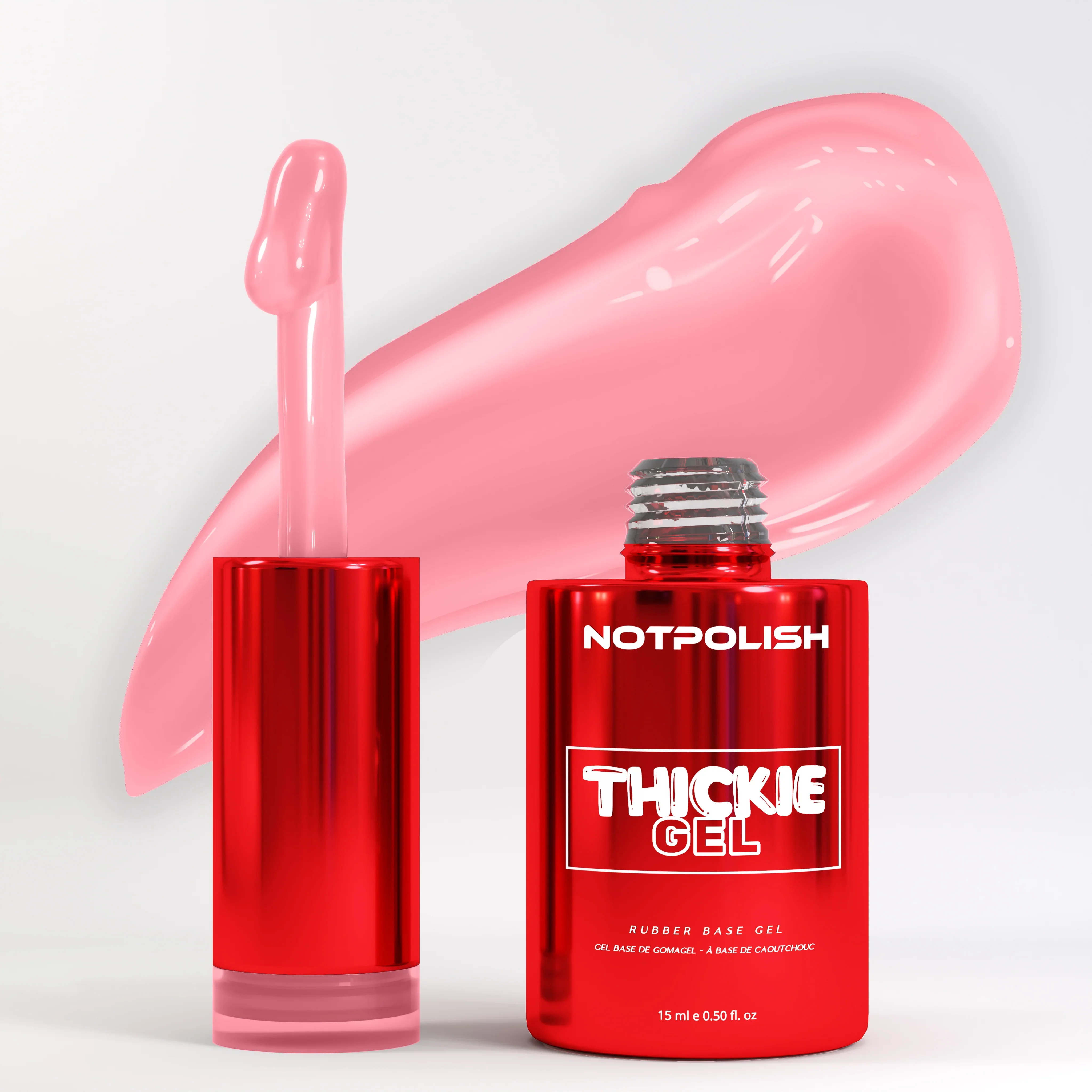 Not Polish Thickie Rubber Base Gel - TG18 Coral Cream (0.5oz)