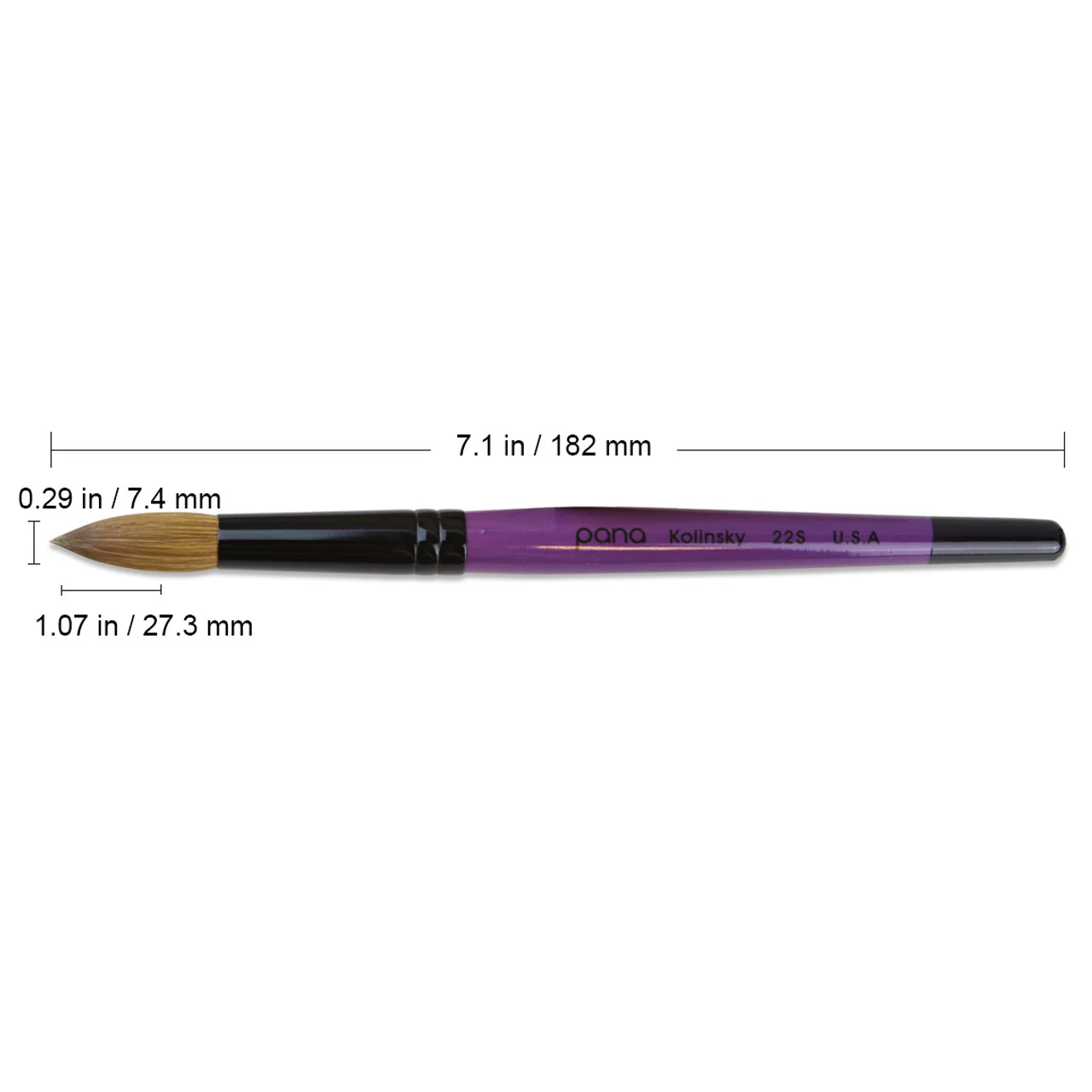 Pana - Purple Wooden Acrylic Kolinsky Brushes - Image 10