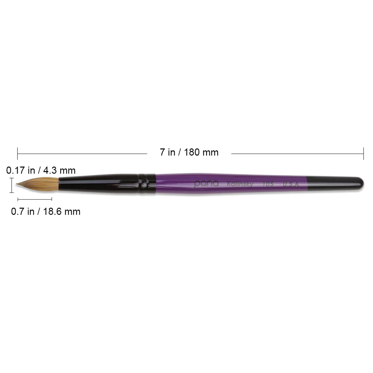Pana - Purple Wooden Acrylic Kolinsky Brushes - Image 4