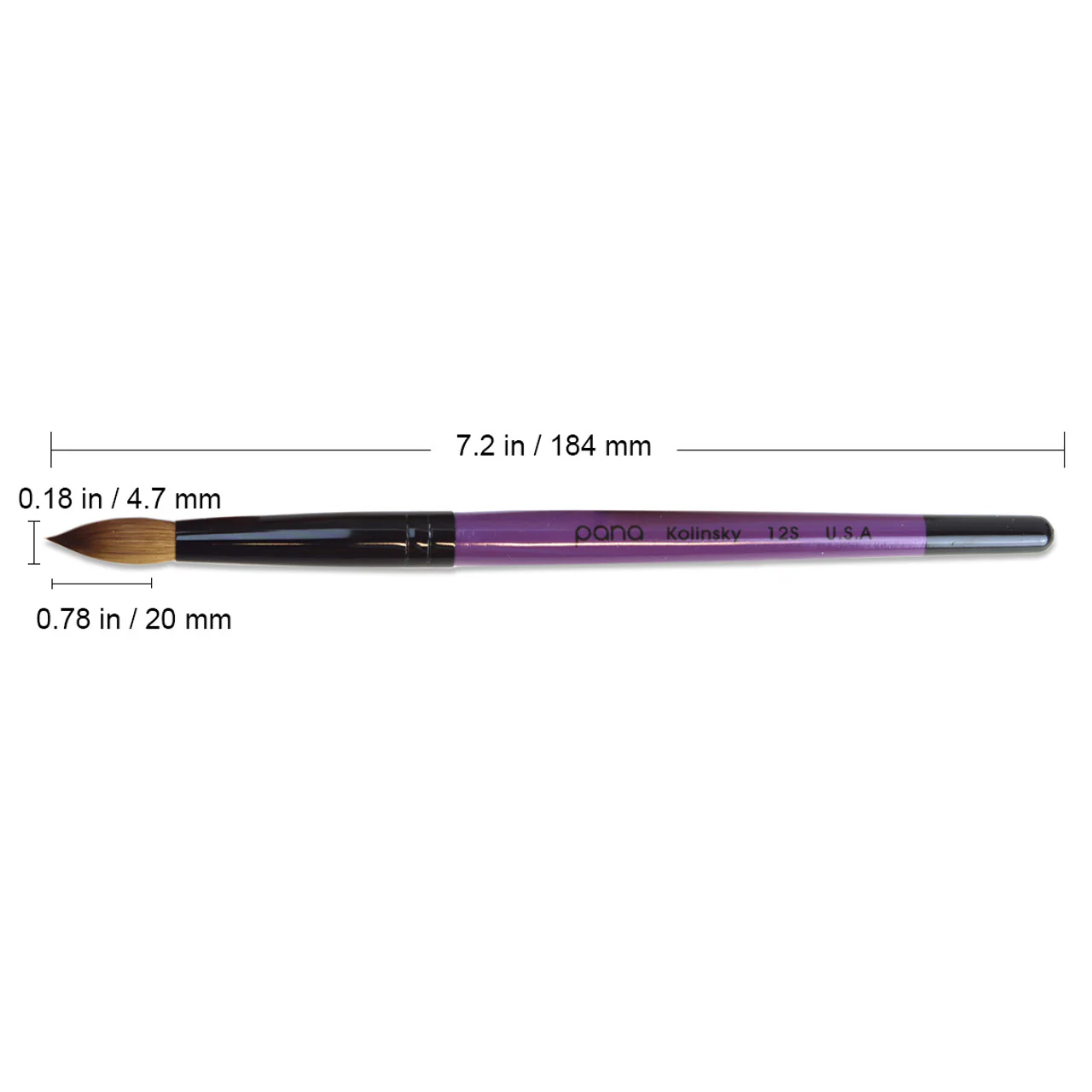 Pana - Purple Wooden Acrylic Kolinsky Brushes - Image 5