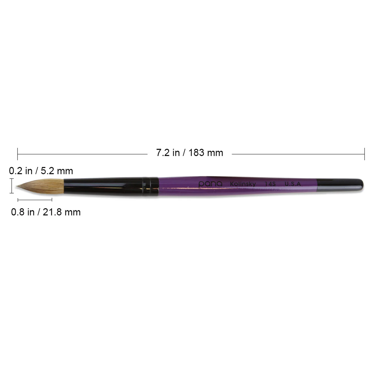 Pana - Purple Wooden Acrylic Kolinsky Brushes - Image 6