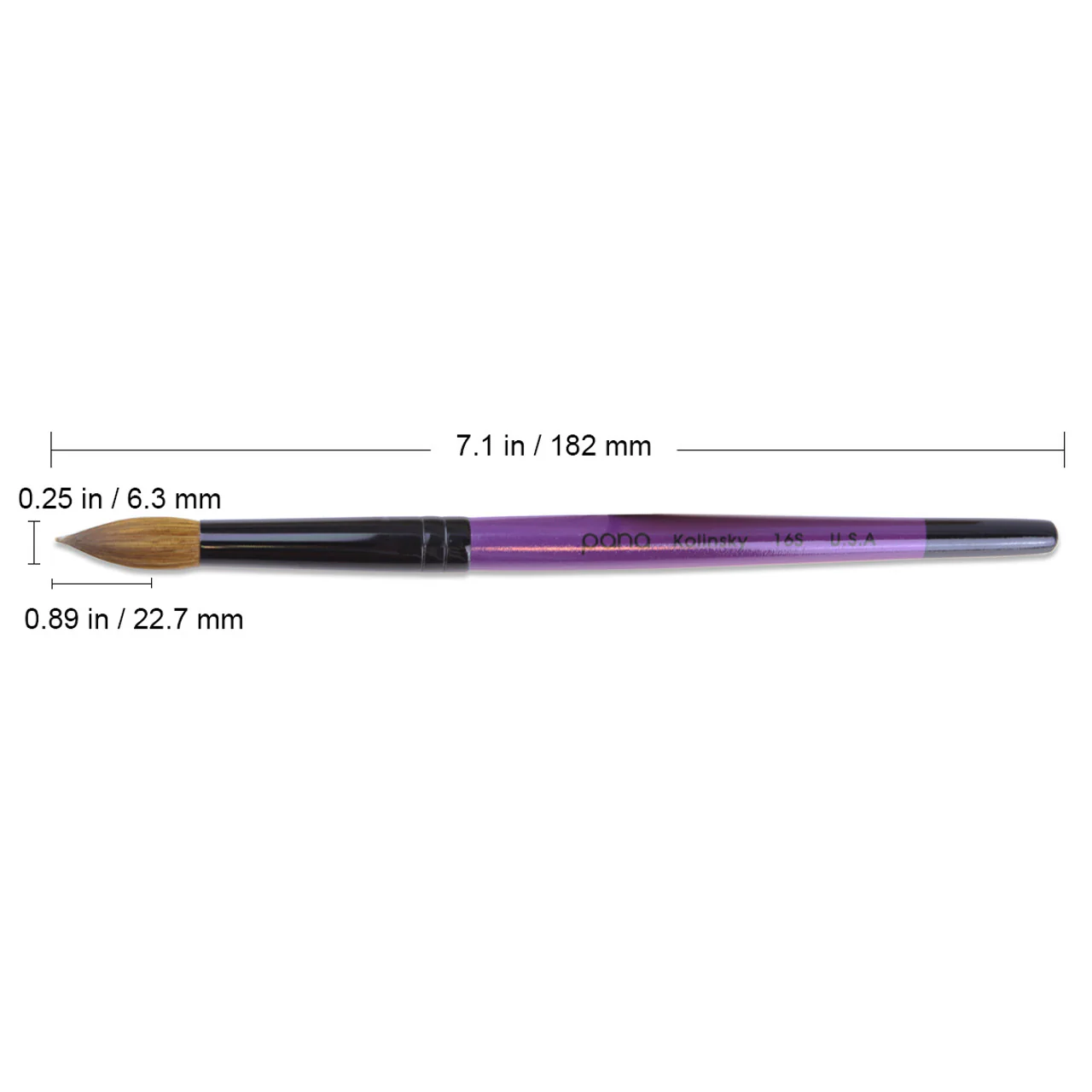 Pana - Purple Wooden Acrylic Kolinsky Brushes - Image 7