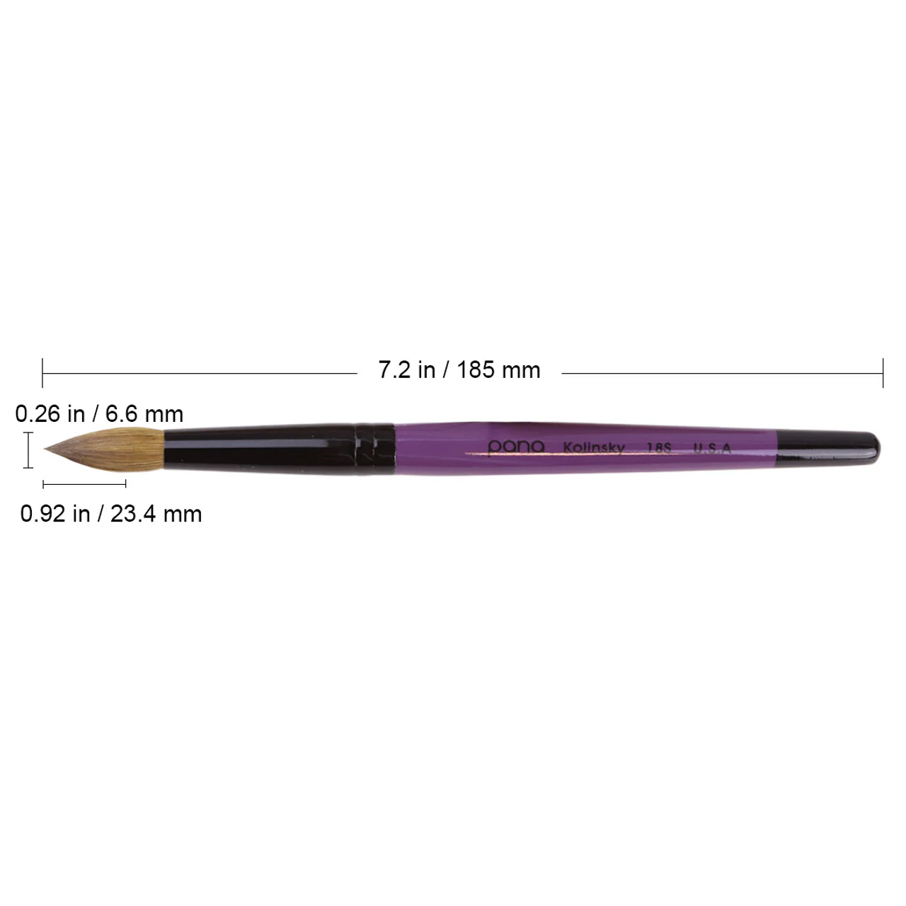 Pana - Purple Wooden Acrylic Kolinsky Brushes - Image 8