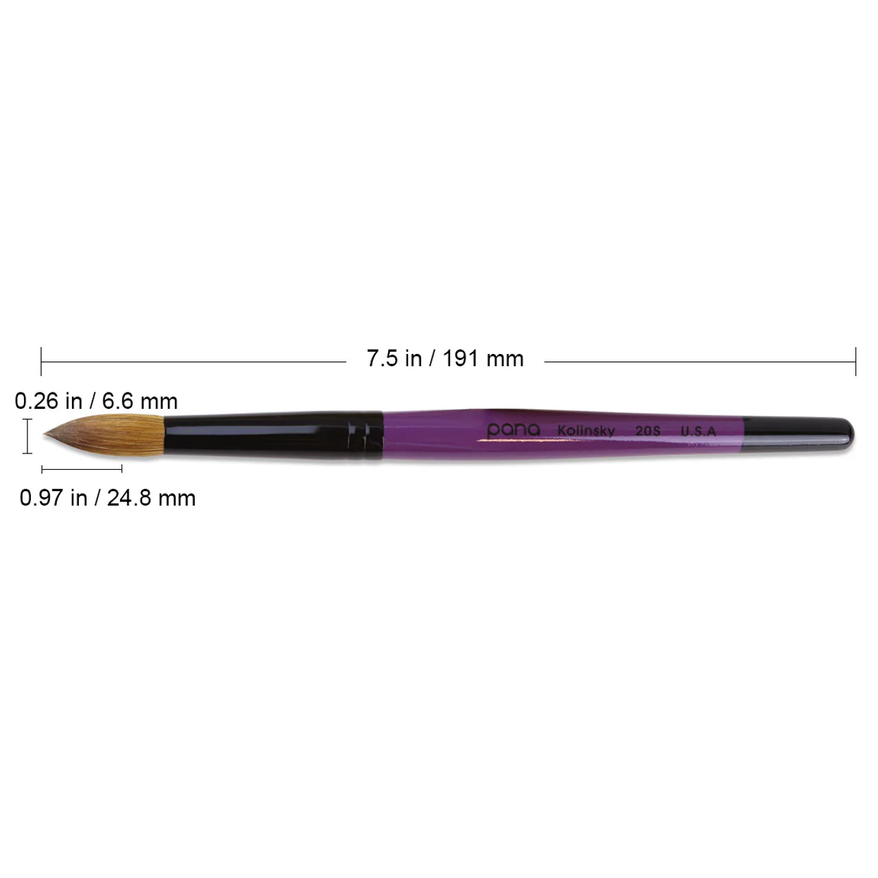 Pana - Purple Wooden Acrylic Kolinsky Brushes - Image 9