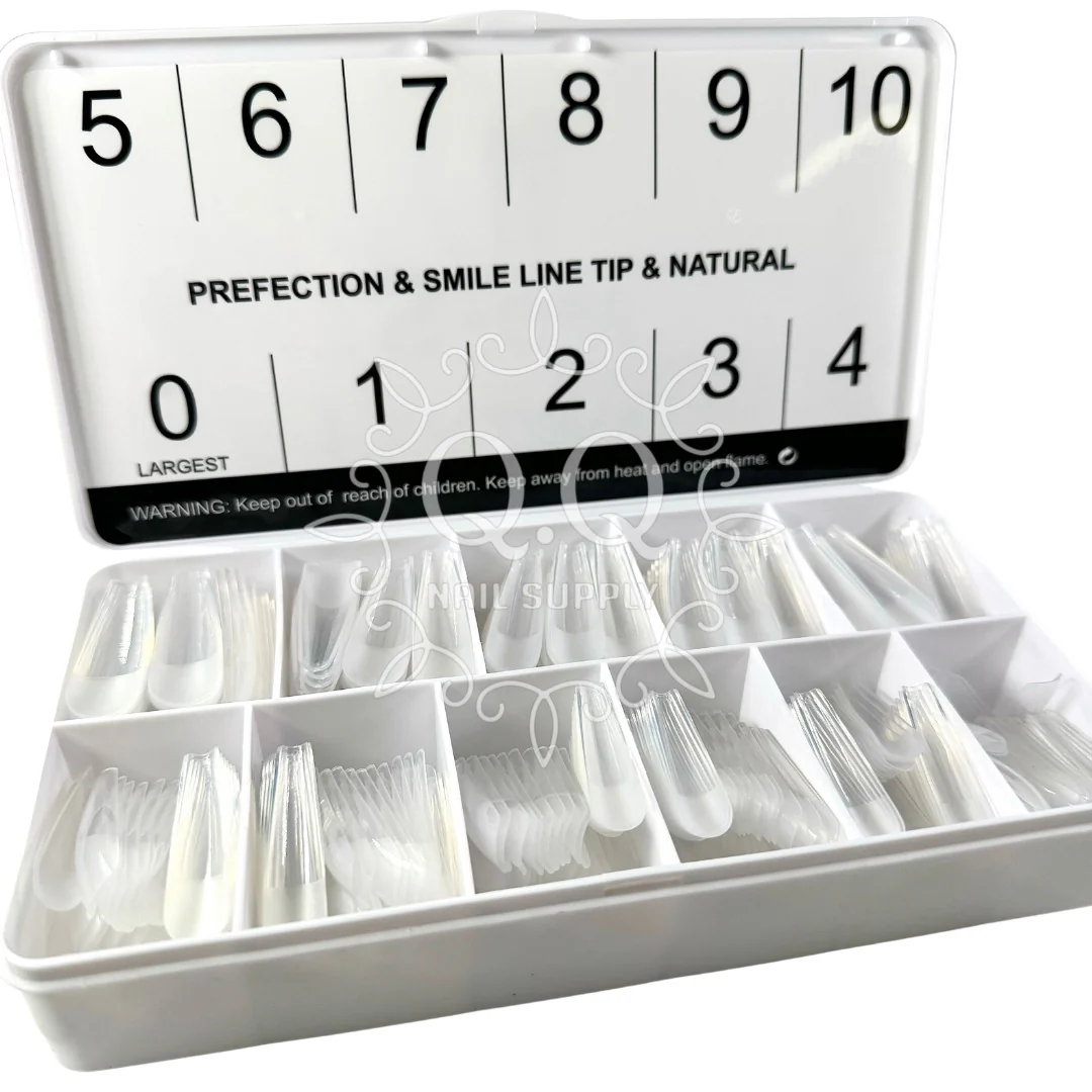 Pyramid Soft Gel Nail Tip Extensions - Long Coffin (550pcs) - Image 2