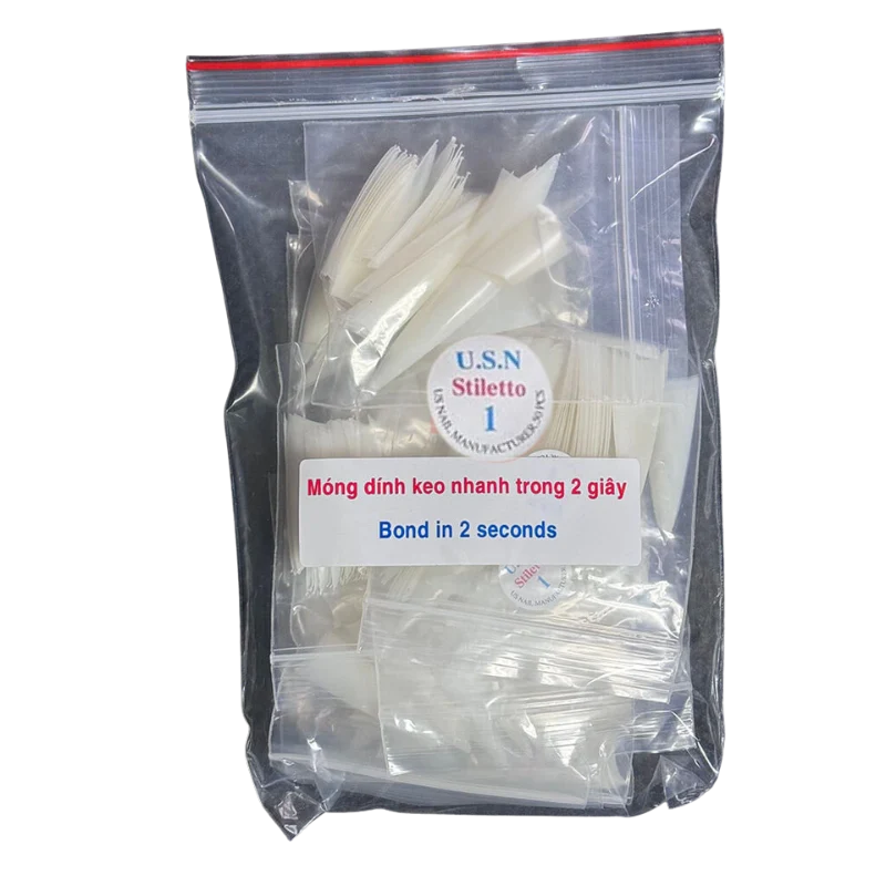 USN Natural Stiletto Tip 500pcs (0-10) - Image 2