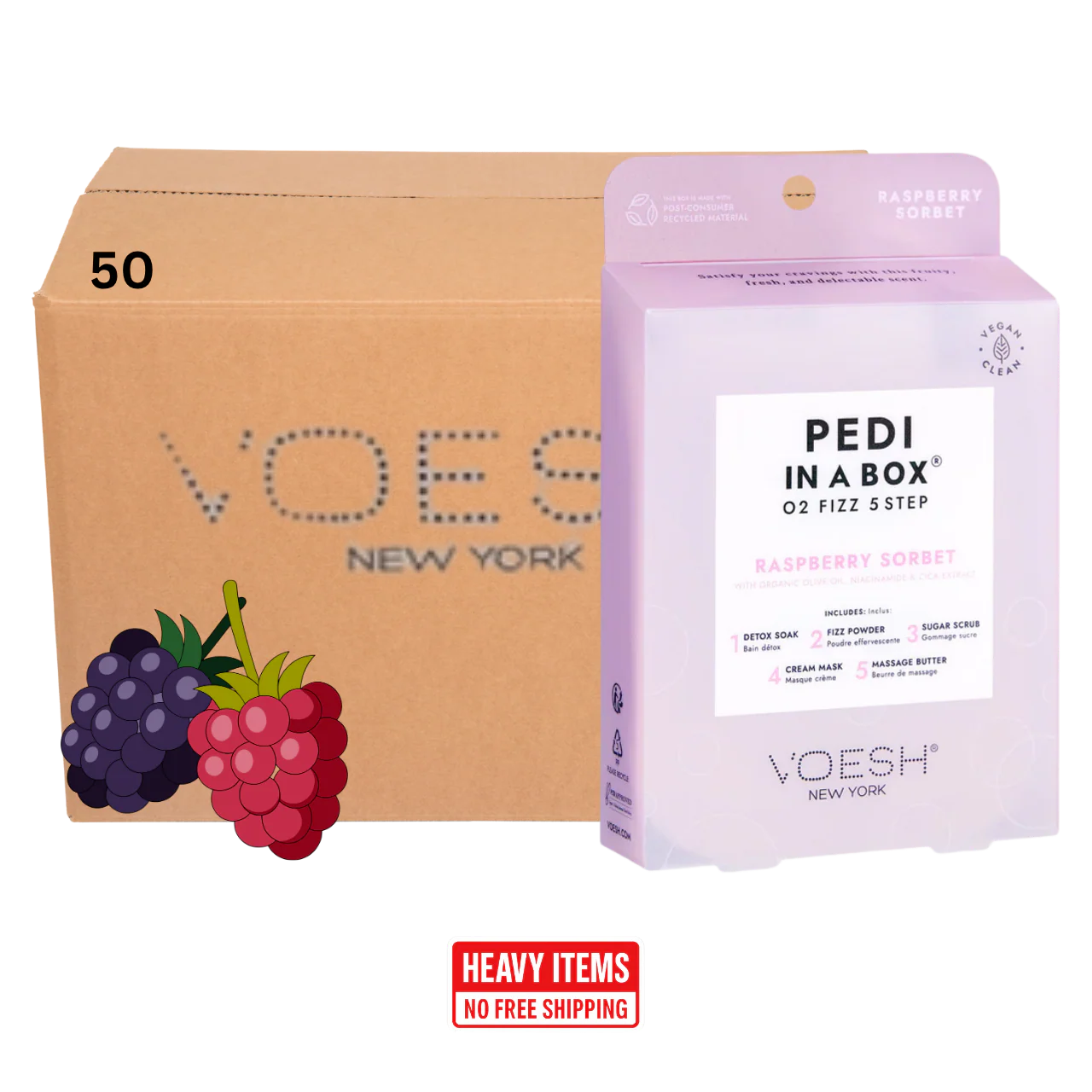 Voesh 5 Step Pedi-In-A-Box O2 Fizz (Case of 50) - Image 3