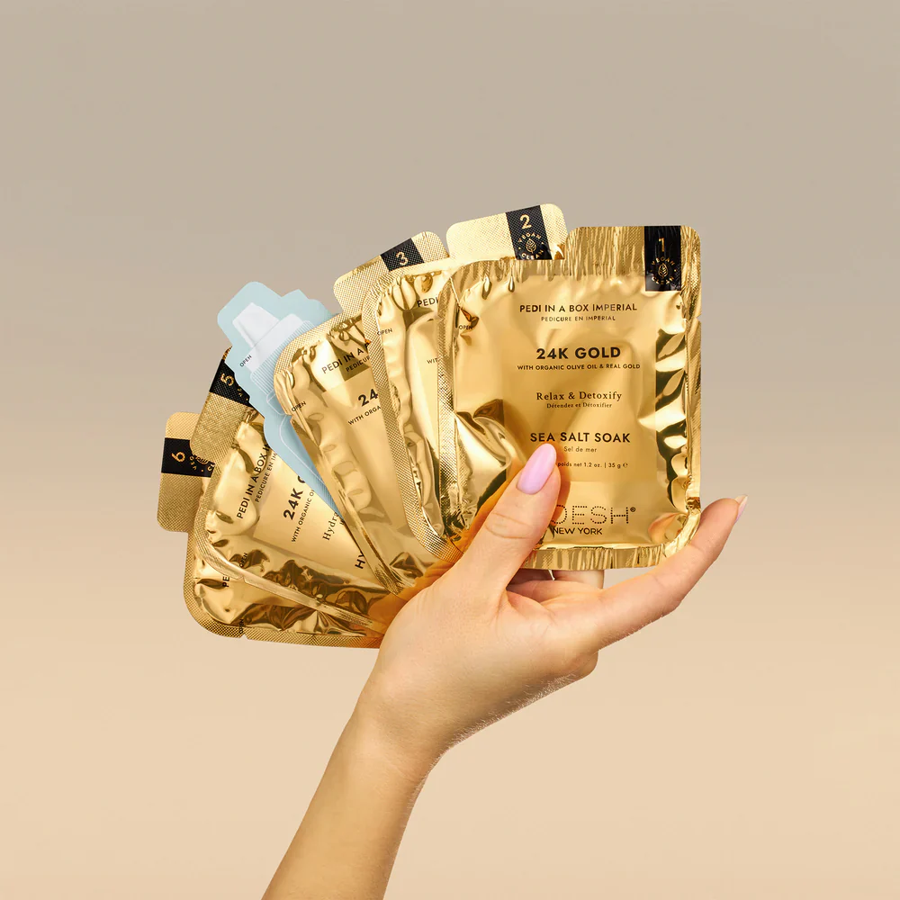 Voesh 6 Step Pedi-In-A-Box Imperial 24K Gold (Case of 30) - Image 3