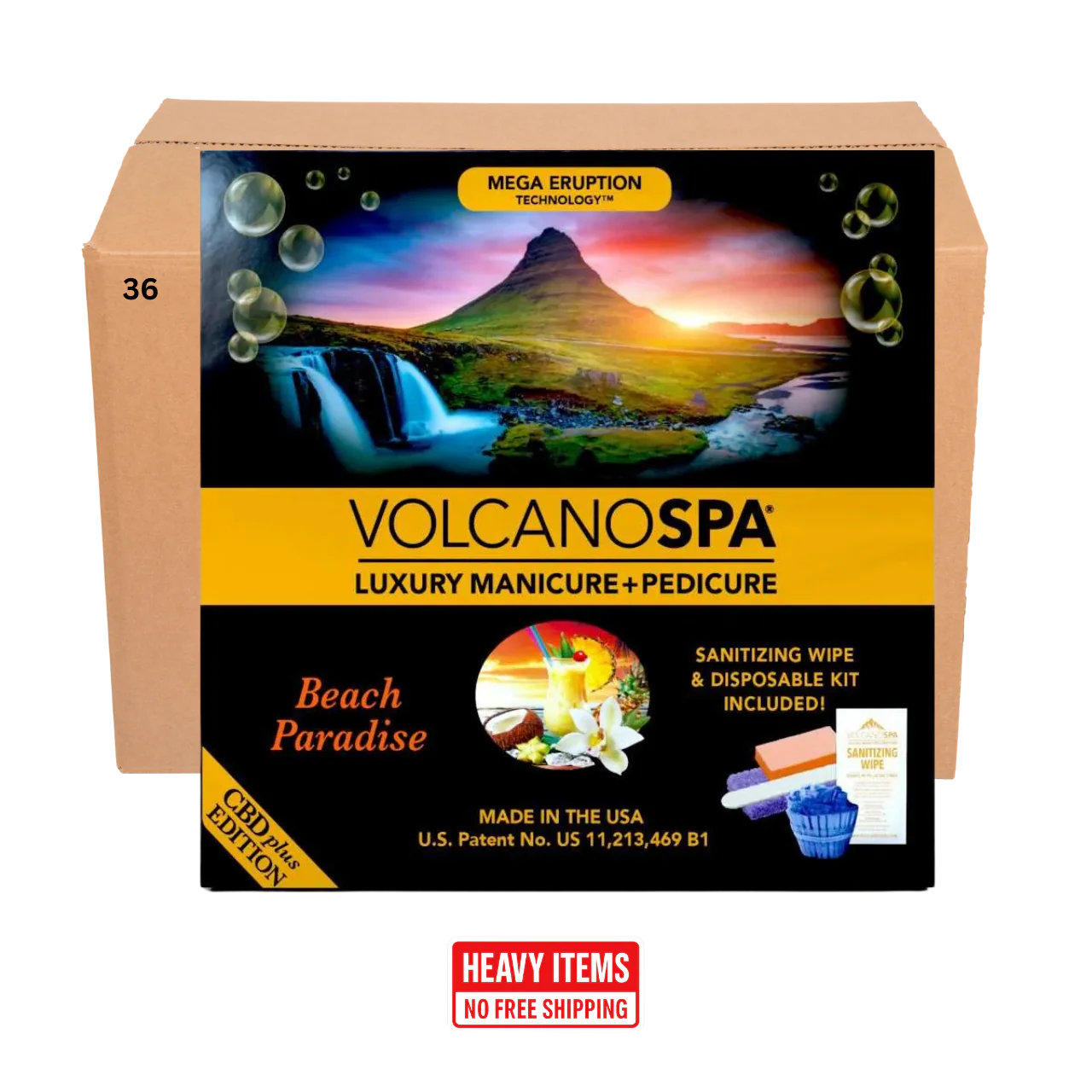 Volcano Spa Pedicure Deluxe CBD 10 Steps (Case of 36)