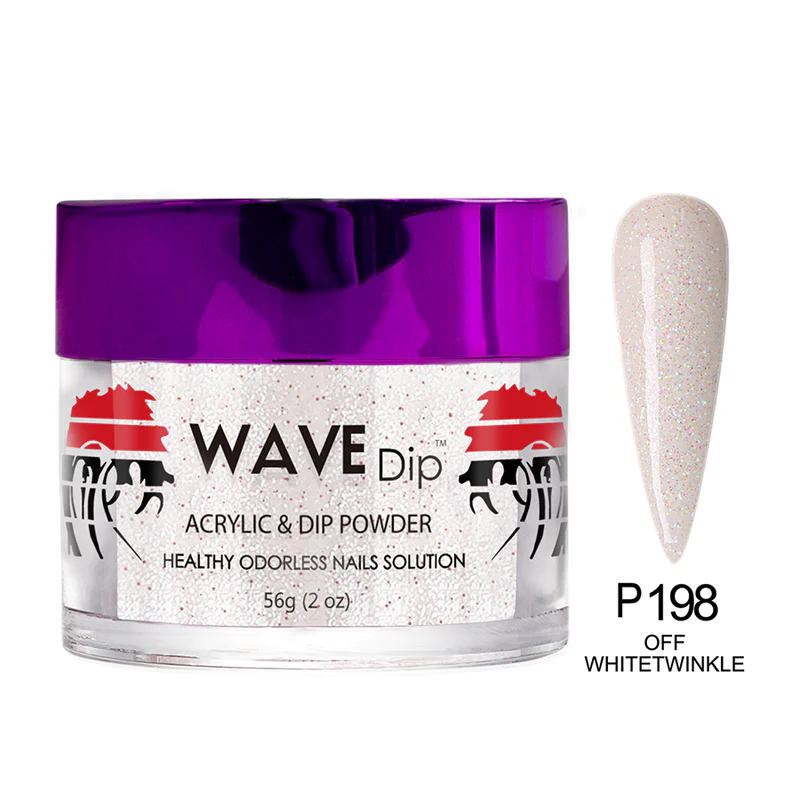 Wave Dip/Acrylic Powder - 198 Off White Twinkle